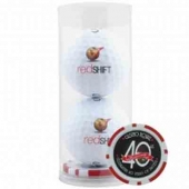 2 Ball Tube With Poker Chip Ball Marker