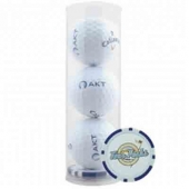3 Ball Tube With Poker Chip Ball Marker