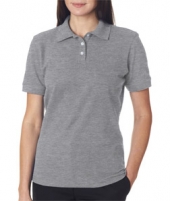 UltraClub® Ladies' Platinum Honeycomb Piqué Polo
