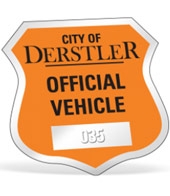 Inside Parking Permits-Clear Static Vinyl-Numbered
