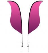9' Premium Sabre Sail Sign Kit (Double-Sided with Ground Spike)