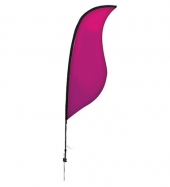 9' Premium Sabre Sail Sign Kit (Single-Sided with Ground Spike)