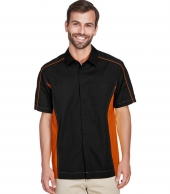 North End Men's Fuse Colorblock Twill Shirt