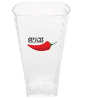 12 Oz. Clear Plastic Square Tumbler