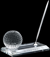 Crystal Golf Pen Stand Set