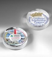 Prestige Round Glass Paperweight
