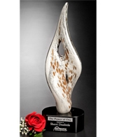 White Swirl Award 15"