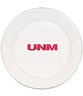 9" White Paper Plate - The 500 Line
