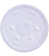 Clear 24 Oz. Foam Cup Straw-Slotted Lid