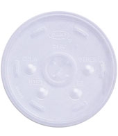 Clear 10 Oz. Foam Cup Straw-Slotted Lid