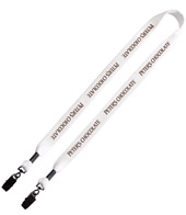 3/4" Cotton Double Bulldog Clip Lanyard