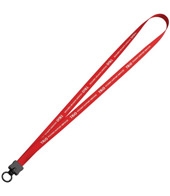 1/2" Smooth Nylon Lanyard with Plastic Clamshell & O-Ring