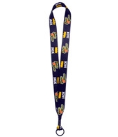 1" Dye-Sublimated Lanyard with Metal Crimp & Metal Split-Ring