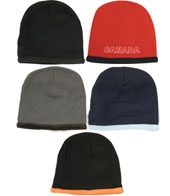 Roll Down Acrylic & Polar Fleece Beanie - Toque