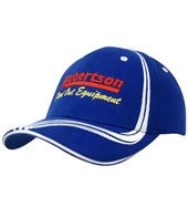 Brushed Heavy Cotton with Waving Stripes on Crown & Peak