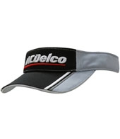 Mesh Knit Visor with Fabric Inserts and Embroidery