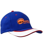 Brushed Heavy Cotton with Sandwich Trim & Peak Indent/Embroidery