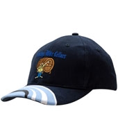 Brushed Heavy Cotton with Peak Insert & Embroided Lines