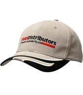 Brushed Heavy Cotton with Wave Indent & Embroidery on Peak