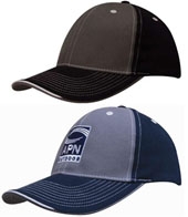 Brushed Heavy Cotton Two Tone Cap with Contrasting Stitching