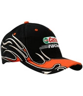 Brushed Heavy Cotton with Flame Design on Crown & Peak
