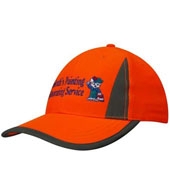 Luminescent Safety Cap with Reflective Inserts and Trim