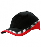 Brushed Heavy Cotton Tri-Coloured Cap with Check Print