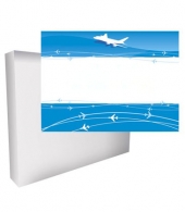 5' Straight Splash Floor Display Wrap Graphic Panel (Polyester Kn