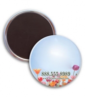 3 Diam Round Button with Magnet