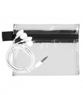 "ZIPTUNE" Mobile Tech Earbud Kit In Zipper Pack Components insert