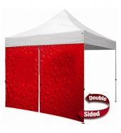 10' Tent Full Wall with Middle Zipper (Dye Sublimated, Double-Sid