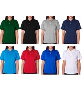 UltraClub Ladies' Platinum Performance Piqu Polo