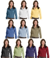 Red House® - Ladies Nailhead Non-Iron Button-Down Shirt