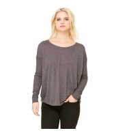 Bella + Canvas Ladies' Flowy Long-Sleeve T-Shirt with 2x1 Sleeves
