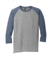 District Made® Mens Perfect Tri® 3/4-Sleeve Raglan