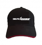 Black /Red Sandwich Bill Cap (# DE7031)