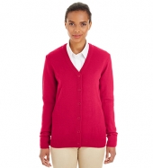 Harriton Ladies' Pilbloc™ V-Neck Button Cardigan Sweater