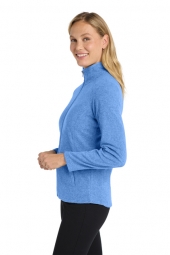 Port Authority® Ladies Heather Microfleece Full-Zip Jacket
