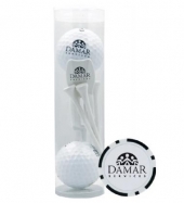 2 Ball Tee With White Tool & Poker Chip Tube