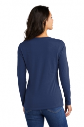 Port & Company® Ladies Long Sleeve Fan Favorite V-Neck Tee