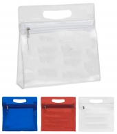 Zipper Vinyl Travel, Vanity and Accessories Pouch