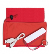 Mobile Tech Power Bank Accessory Kit in Microfiber Cinch Pack Com