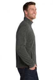Port Authority® Heather Microfleece Full-Zip Jacket