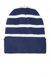Sport-Tek® Striped Beanie With Solid Band