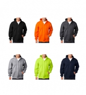 Adult 9.5oz., 80% cotton/20% polyester Full-Zip Hooded Sweatshirt