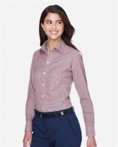 Women's Crown Collection® Gingham Check Woven Dress Shirt