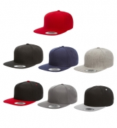 Yupoong Adult 5-Panel Structured Flat Visor Classic Snapback Cap