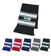 Two-Tone Knit Scarf With Fringe_Embroidered
