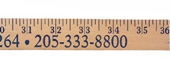 Heavy-Duty Yardsticks - Clear Lacquer Finish