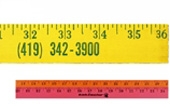 Fluorescent Finish Yardsticks